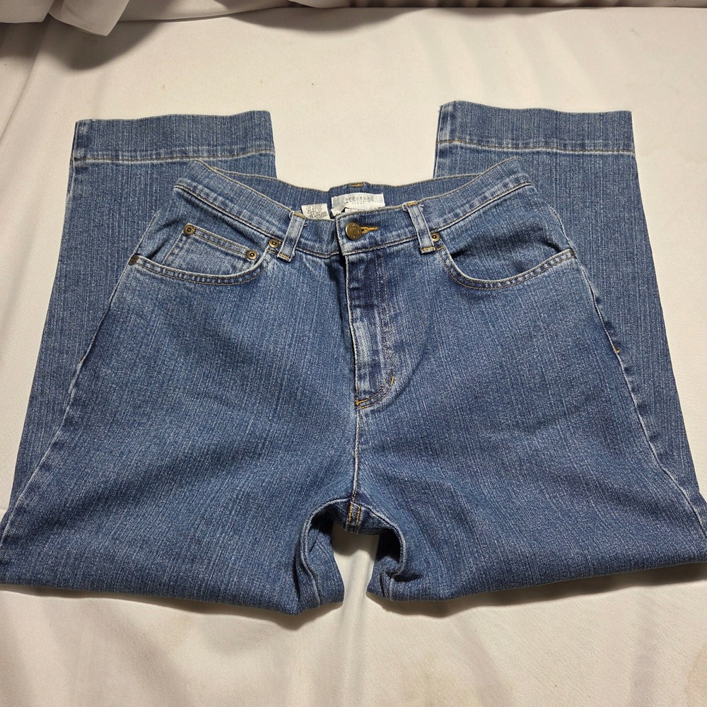Jones Sport Womens Stretch Denim‎ 3/4 Cropped Jeans Medium Wash Blue Size 4